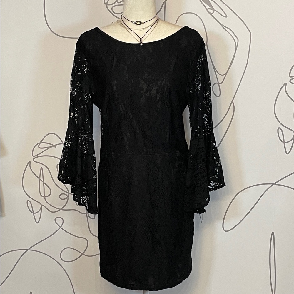 Lace Bell Sleeve Mini Dress size XL